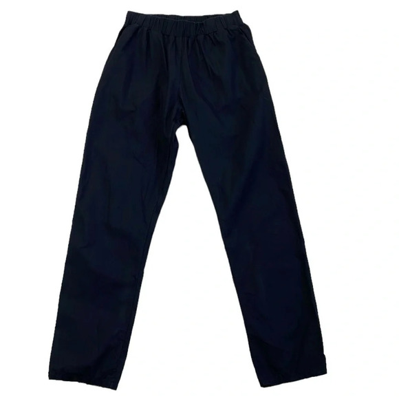 For Days Pants Women's M Medium Black Linen Pull On Straight Leg Organic - Picture 1 of 10